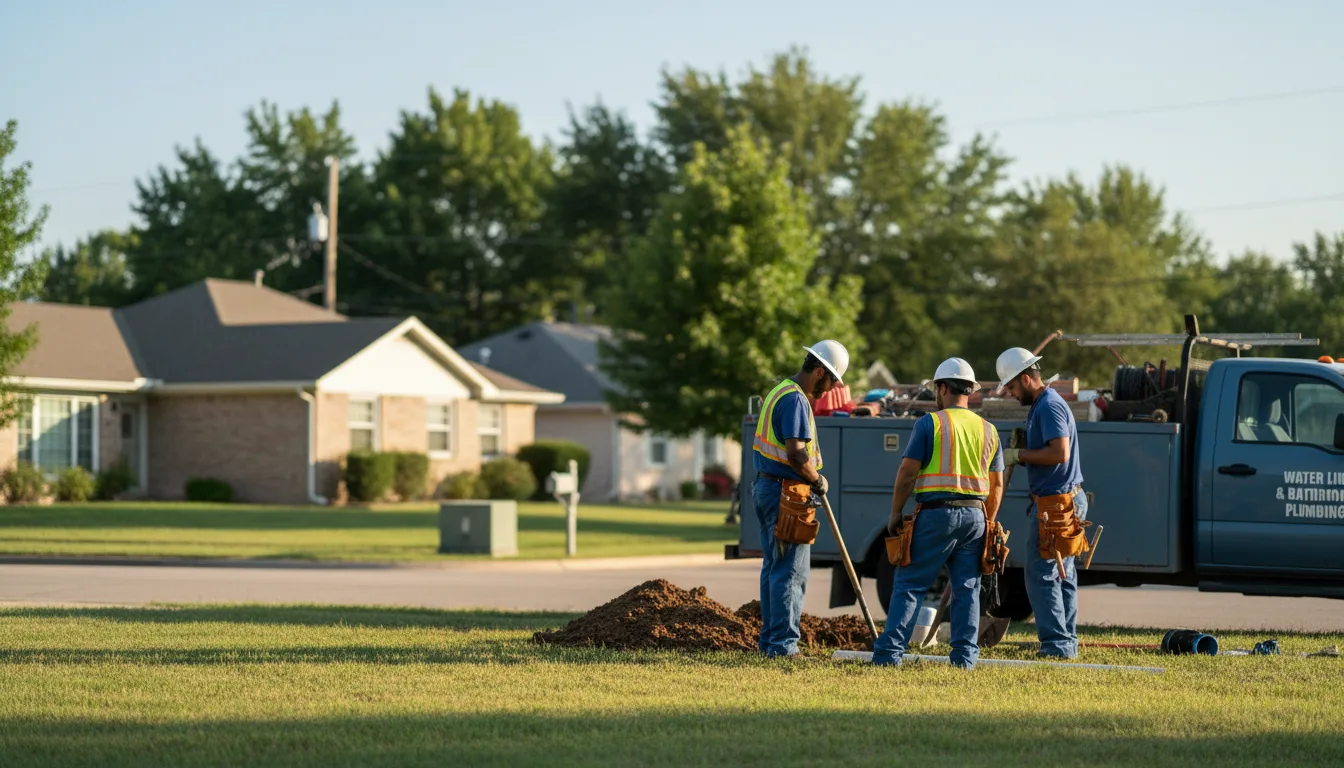 Residential water line and bathroom plumbing service in Interior, SD